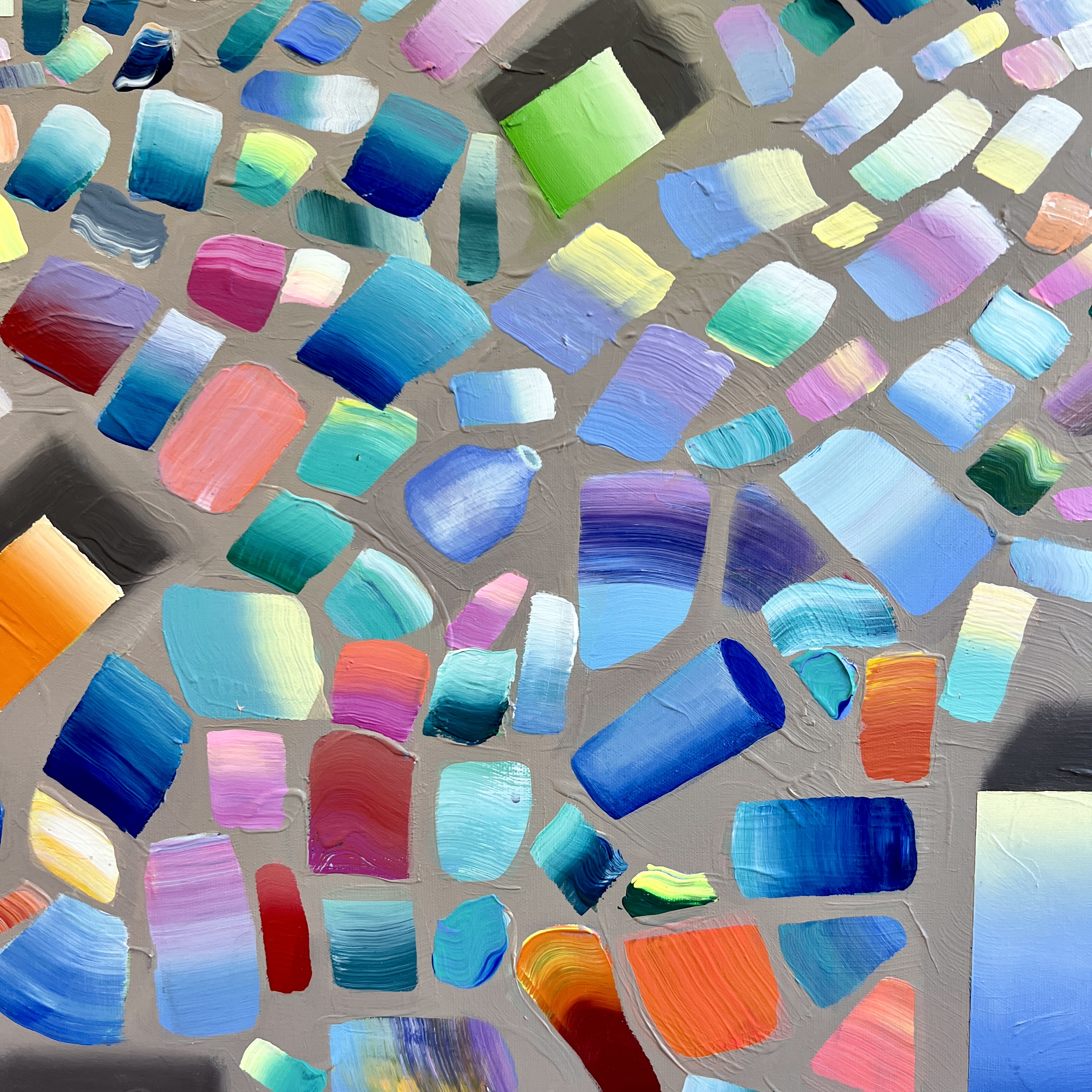 Contemporary abstract colorful art, San Francisco artist