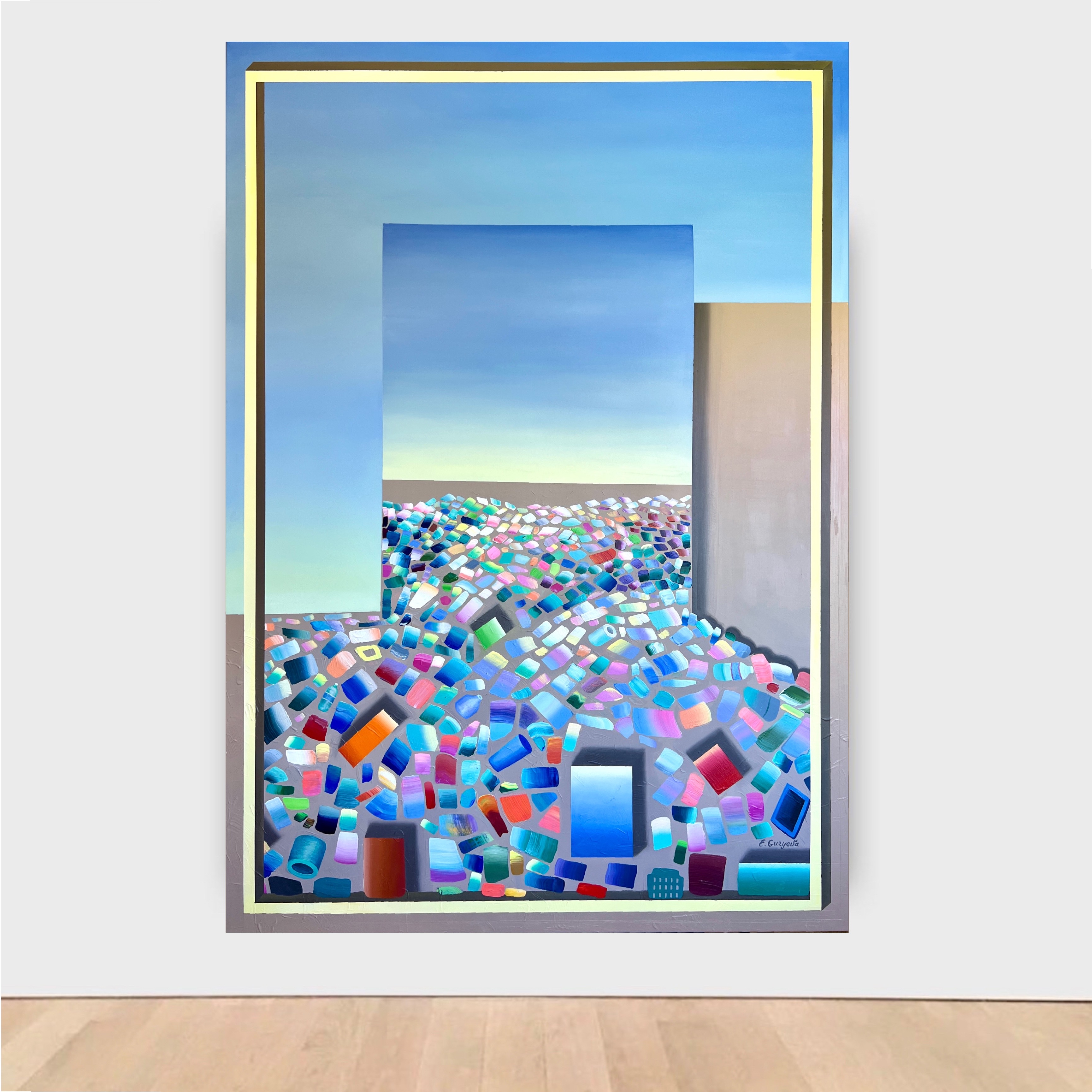 Abstract large size painting for sale from artist online, free shipping, California